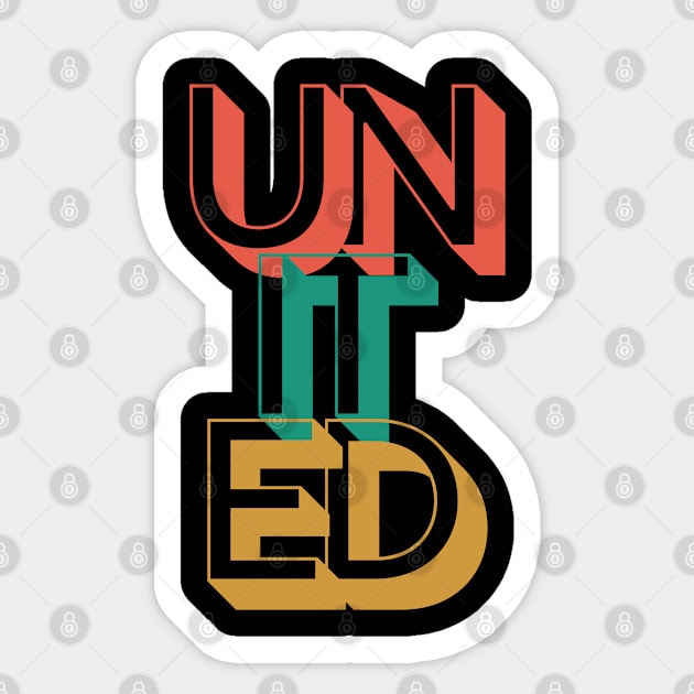 Retro United Sticker by Rev Store